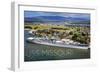 USS Missouri - Aerial Dock View-Lantern Press-Framed Art Print