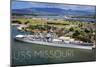 USS Missouri - Aerial Dock View-Lantern Press-Mounted Art Print
