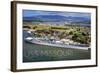 USS Missouri - Aerial Dock View-Lantern Press-Framed Art Print