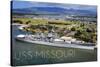 USS Missouri - Aerial Dock View-Lantern Press-Stretched Canvas