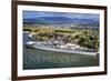 USS Missouri - Aerial Dock View-Lantern Press-Framed Art Print