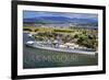 USS Missouri - Aerial Dock View-Lantern Press-Framed Art Print