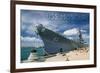 USS Missouri - Dock View-Lantern Press-Framed Art Print