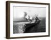 Uss Missouri Fires its 16-Inch Guns at Chong Jin, North Korea, Oct. 10, 1950-null-Framed Photo