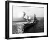 Uss Missouri Fires its 16-Inch Guns at Chong Jin, North Korea, Oct. 10, 1950-null-Framed Photo