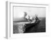 Uss Missouri Fires its 16-Inch Guns at Chong Jin, North Korea, Oct. 10, 1950-null-Framed Photo