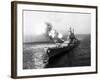 Uss Missouri Fires its 16-Inch Guns at Chong Jin, North Korea, Oct. 10, 1950-null-Framed Photo