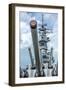 USS Missouri - Guns View-Lantern Press-Framed Art Print