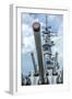 USS Missouri - Guns View-Lantern Press-Framed Art Print