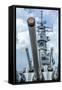 USS Missouri - Guns View-Lantern Press-Framed Stretched Canvas