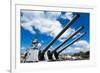 USS Missouri - Guns View-Lantern Press-Framed Premium Giclee Print