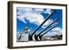 USS Missouri - Guns View-Lantern Press-Framed Art Print