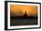 USS Missouri - Sunset-Lantern Press-Framed Art Print