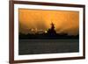 USS Missouri - Sunset-Lantern Press-Framed Premium Giclee Print