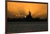 USS Missouri - Sunset-Lantern Press-Framed Art Print