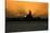 USS Missouri - Sunset-Lantern Press-Stretched Canvas