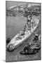 USS Missouri - Vintage B/W Image-Lantern Press-Mounted Art Print