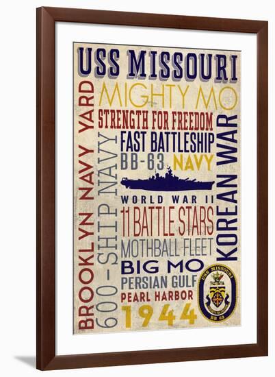 USS Missouri-Lantern Press-Framed Art Print