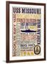 USS Missouri-Lantern Press-Framed Art Print