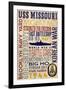 USS Missouri-Lantern Press-Framed Art Print