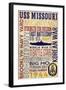 USS Missouri-Lantern Press-Framed Art Print