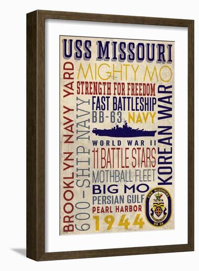 USS Missouri-Lantern Press-Framed Art Print