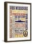 USS Missouri-Lantern Press-Framed Art Print