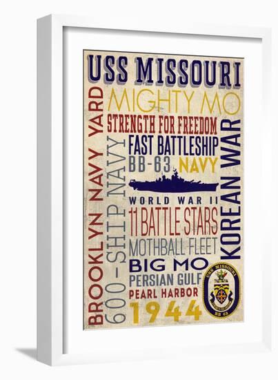 USS Missouri-Lantern Press-Framed Art Print