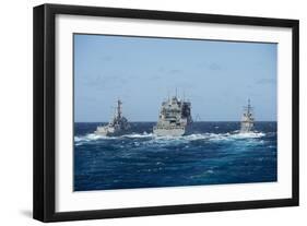 Uss Momsen, USS Antietam and USNS Charles Drew in Transit-null-Framed Photographic Print