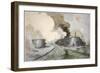 USS Monitor Fighting the CSS Merrimack, Battle of Hampton Broads, American Civil War, c.1862-null-Framed Giclee Print