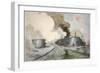 USS Monitor Fighting the CSS Merrimack, Battle of Hampton Broads, American Civil War, c.1862-null-Framed Giclee Print