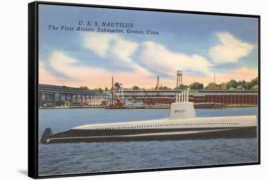 USS Nautilus, First Atomic Submarine-null-Framed Stretched Canvas