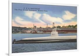 USS Nautilus, First Atomic Submarine-null-Framed Art Print