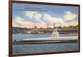 USS Nautilus, First Atomic Submarine-null-Framed Art Print