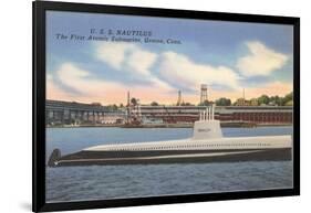 USS Nautilus, First Atomic Submarine-null-Framed Art Print