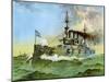 Uss 'New York, American Armoured Cruiser, 1898-null-Mounted Giclee Print