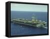 Uss Nimitz, Aircraft Carrier, Off VA-null-Framed Stretched Canvas