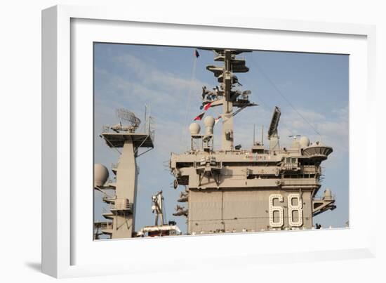 Uss Nimitz Arrives at Joint Base Pearl Harbor Hickam-null-Framed Photographic Print