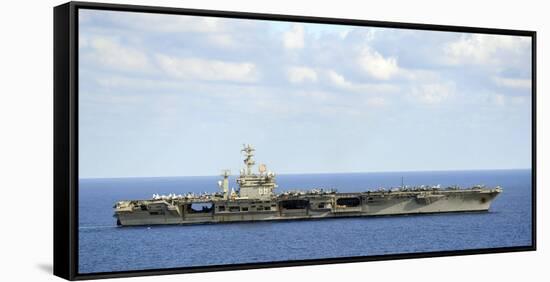 Uss Nimitz Transits the Mediterranean Sea-null-Framed Stretched Canvas