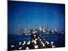 USS North Carolina Approaching Manhattan-null-Mounted Photographic Print