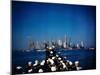 USS North Carolina Approaching Manhattan-null-Mounted Photographic Print