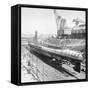 USS Perch Submarine in Dry Dock-null-Framed Stretched Canvas