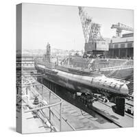 USS Perch Submarine in Dry Dock-null-Stretched Canvas