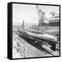 USS Perch Submarine in Dry Dock-null-Framed Stretched Canvas
