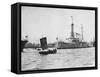 USS Pittsburgh Off Shanghai-null-Framed Stretched Canvas