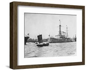 USS Pittsburgh Off Shanghai-null-Framed Photographic Print