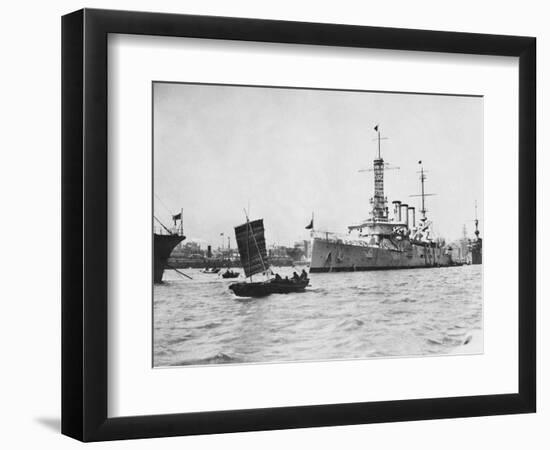 USS Pittsburgh Off Shanghai-null-Framed Photographic Print