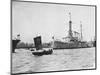 USS Pittsburgh Off Shanghai-null-Mounted Photographic Print