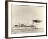 USS Shenandoah Airship And Tender-Miriam and Ira Wallach-Framed Photographic Print