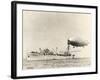 USS Shenandoah Airship And Tender-Miriam and Ira Wallach-Framed Photographic Print